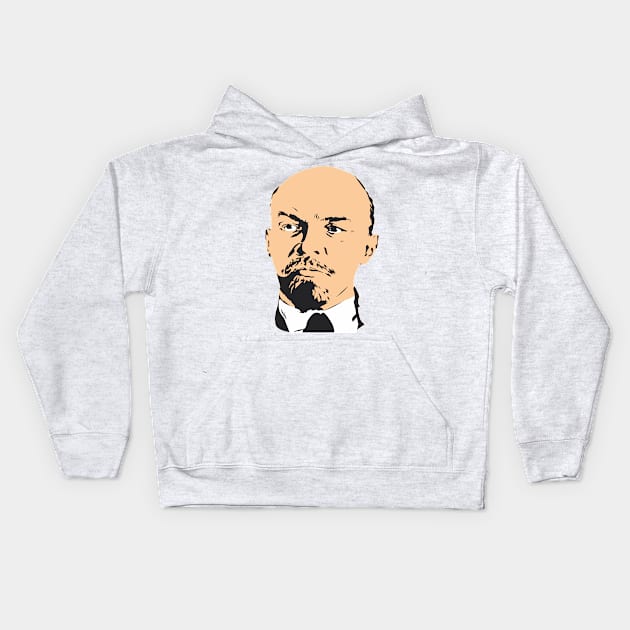 Vladimir Lenin Art Kids Hoodie by RevolutionToday